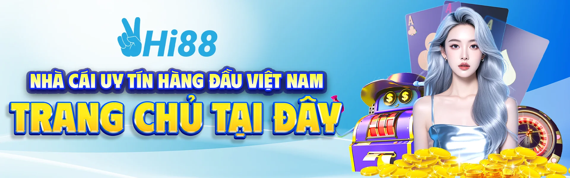 Banner giới thiệu Hi88 về casino, cá cược online và giải trí trực tuyến